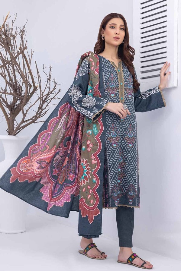 Gul Ahmed 3PC Printed Karandi Stitched Suit WNS-32236 A