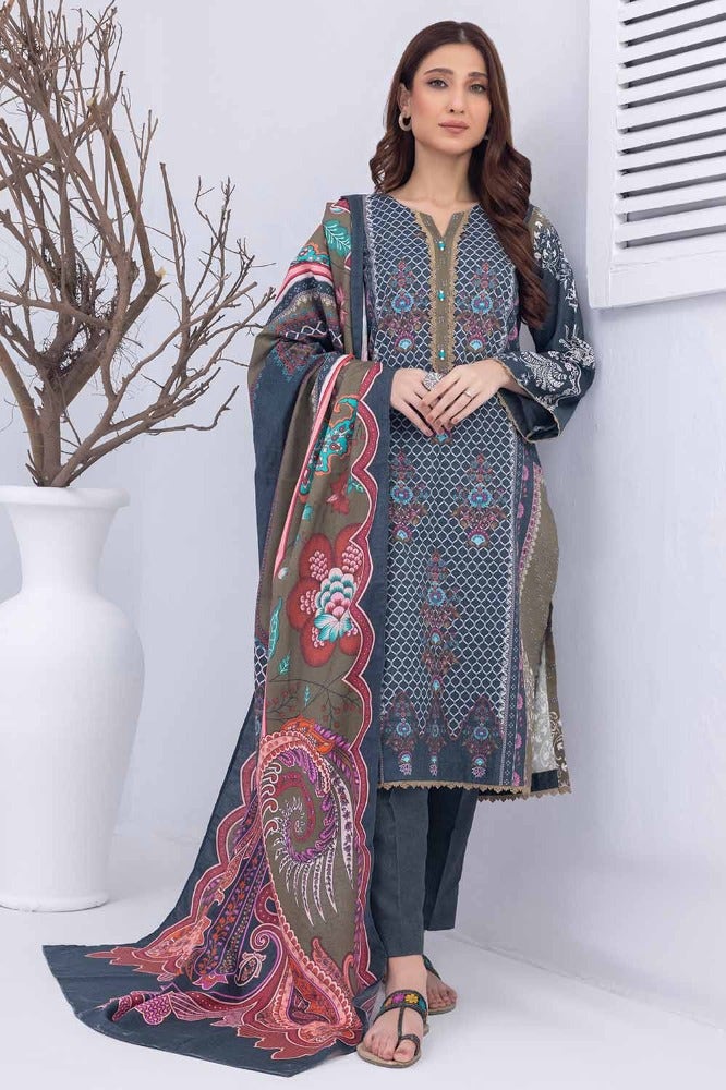 Gul Ahmed 3PC Printed Karandi Stitched Suit WNS-32236 A