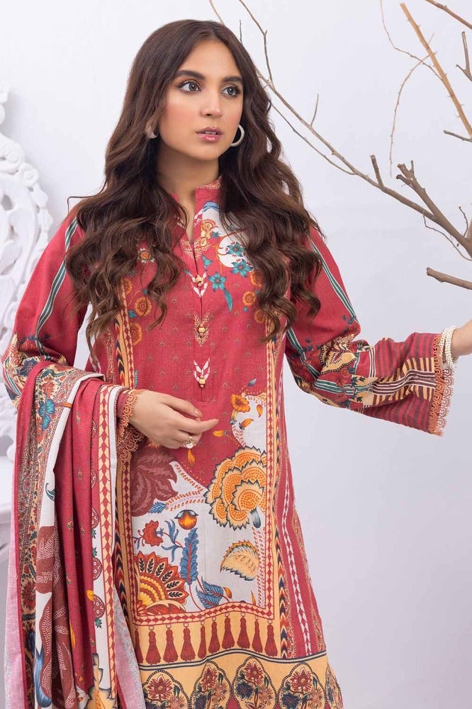 Gul Ahmed 3PC Printed Karandi Stitched Suit WNS-32238 A