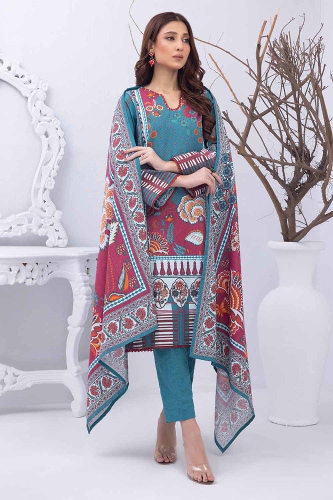 Gul Ahmed 3PC Printed Karandi Stitched Suit WNS-32238 B