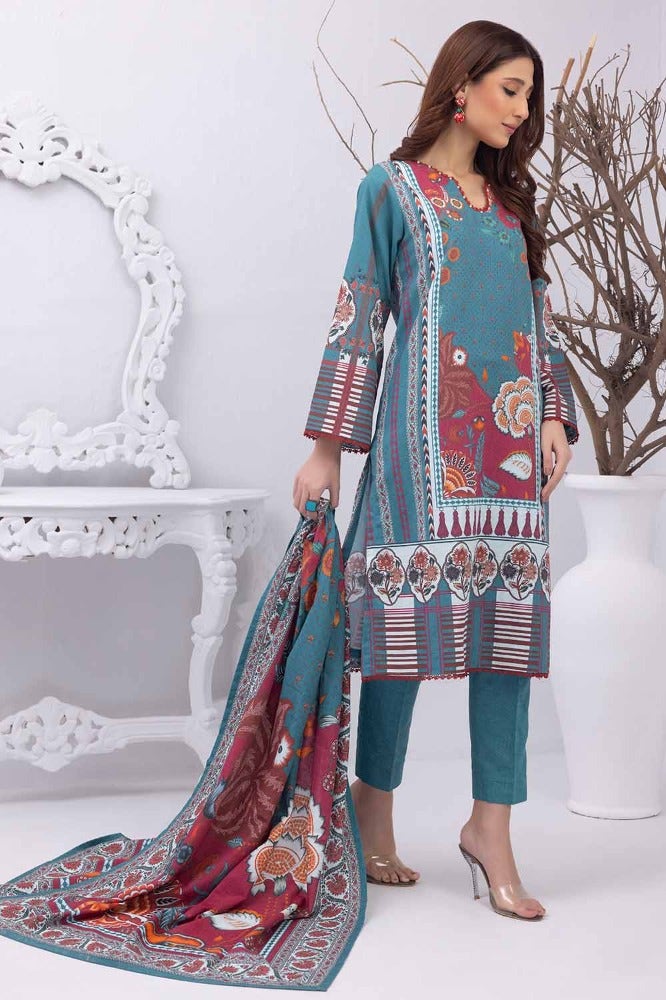 Gul Ahmed 3PC Printed Karandi Stitched Suit WNS-32238 B