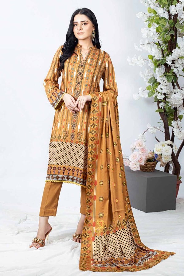 Gul Ahmed 3PC Printed Cotail Unstitched Suit WNS-32248 B