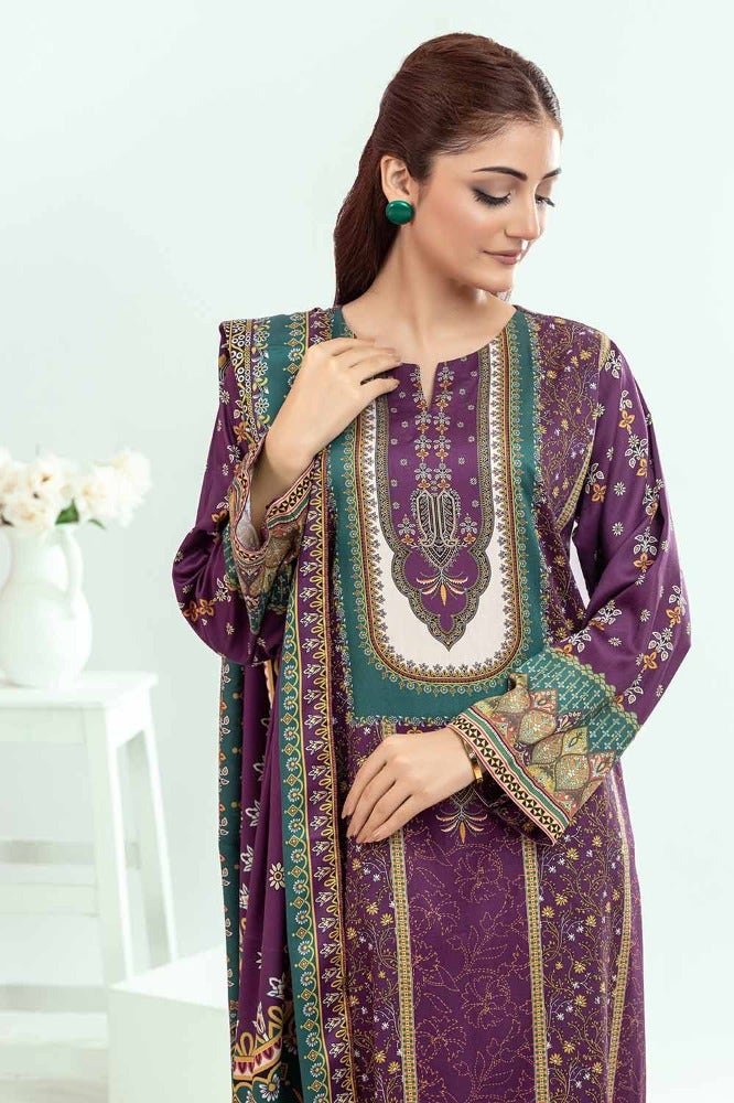 Gul Ahmed 3PC Printed Cotail Stitched Suit WNS-32249 B