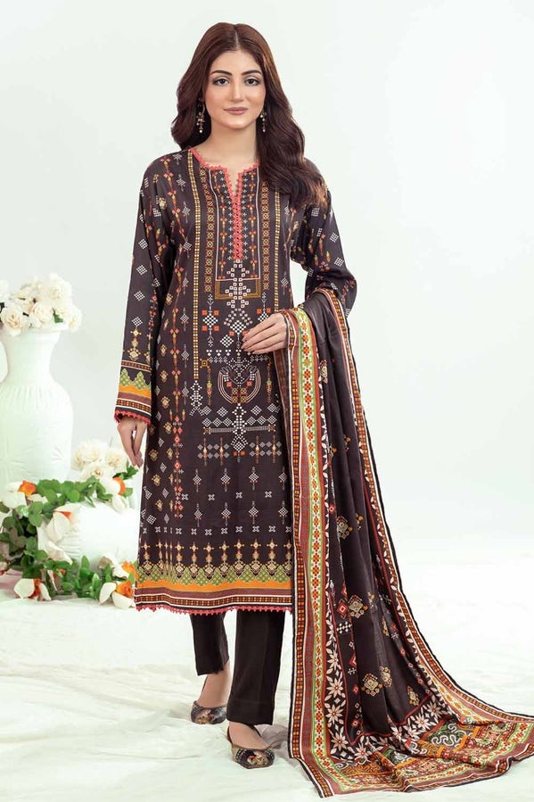 Gul Ahmed 3PC Printed Cotail Unstitched Suit WNS-32250 B