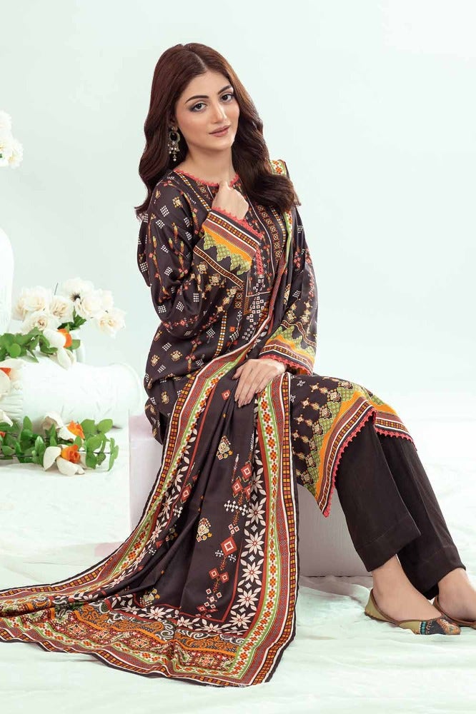 Gul Ahmed 3PC Printed Cotail Unstitched Suit WNS-32250 B