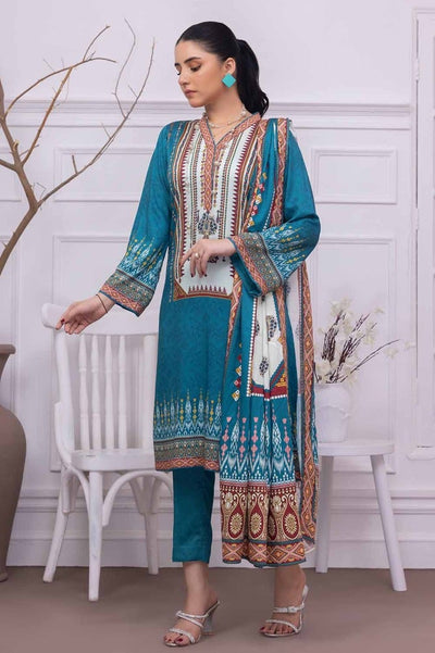 Gul Ahmed 3PC Printed Cotail Unstitched Suit with Printed Cotail Dupatta WNS-32251 A