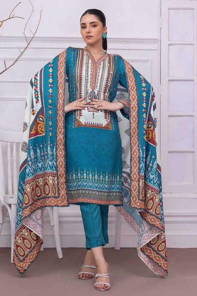 Gul Ahmed 3PC Printed Cotail Unstitched Suit with Printed Cotail Dupatta WNS-32251 A