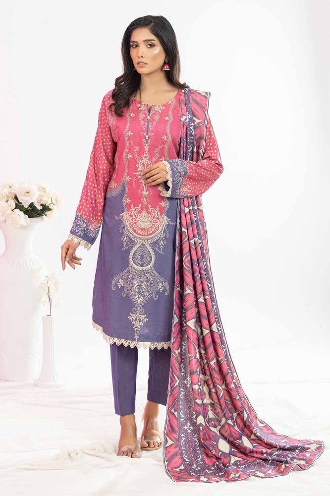 Gul Ahmed 3 Piece Printed Chambray Unstitched Suit WNS-32270 A