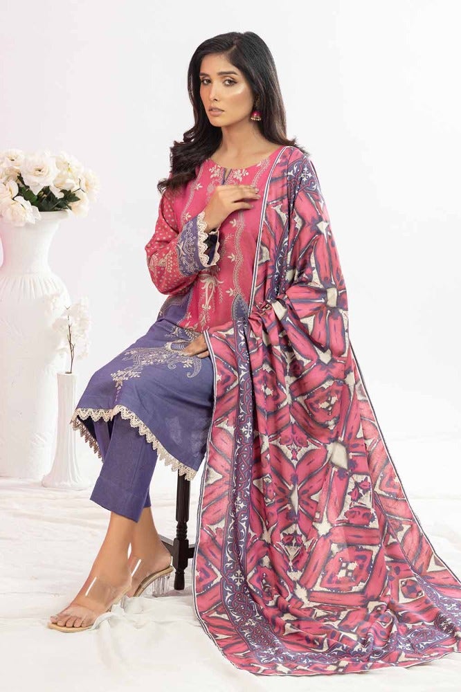 Gul Ahmed 3 Piece Printed Chambray Unstitched Suit WNS-32270 A