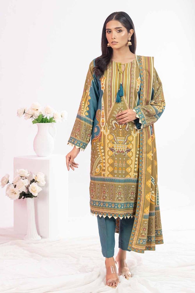 Gul Ahmed 3 Piece Printed Chambray Unstitched Suit WNS-32295 A