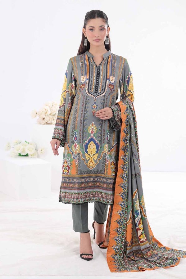 Gul Ahmed 3PC Printed Cotail Stitched Suit WNS-32297 B