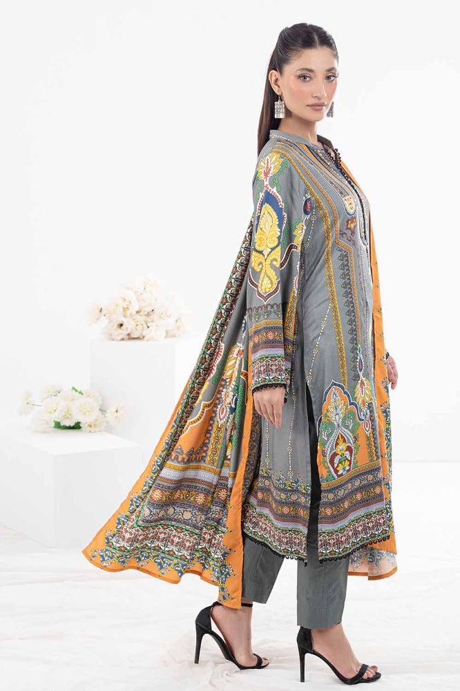 Gul Ahmed 3PC Printed Cotail Stitched Suit WNS-32297 B