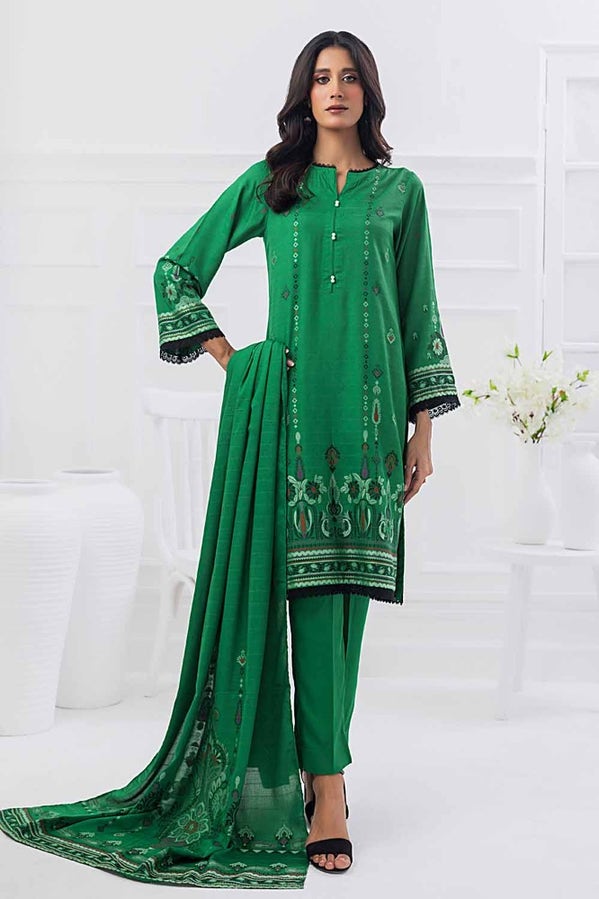 Gul Ahmed 3PC Printed Linen Jacquard Stitched Suit WNS-32315 A