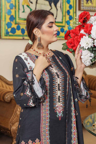 Gul Ahmed 3 Piece Printed Khaddar Unstitched Suit WNS-32356