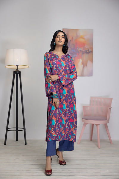 Gul Ahmed 1 Piece Unstitched Printed Cotail Shirt WNSS-32002