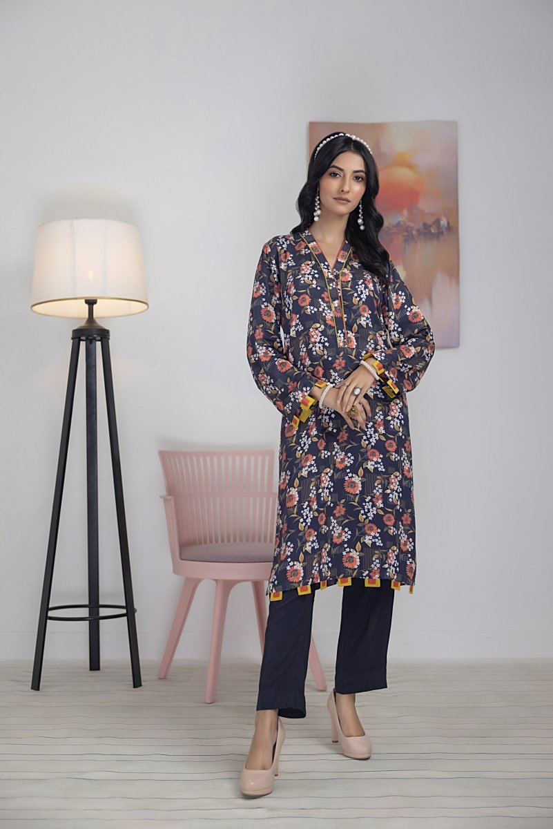 Gul Ahmed 1 Piece Unstitched Printed Cotail Shirt WNSS-32003