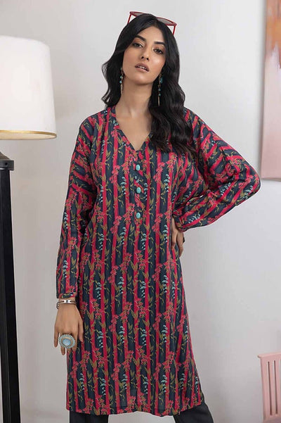 Gul Ahmed 1 Piece Printed Linen Shirt WNSS-32004