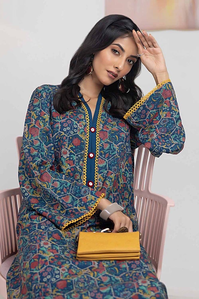 Gul Ahmed 1 Piece Printed Dhanak Unstitched Shirt WNSS-32006