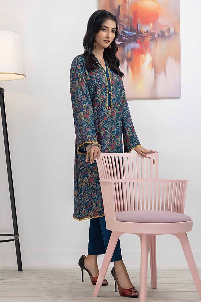 Gul Ahmed 1 Piece Printed Dhanak Unstitched Shirt WNSS-32006