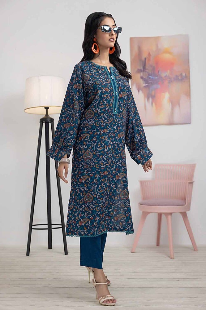 Gul Ahmed 1 Piece Printed Dhanak Unstitched Shirt WNSS-32008