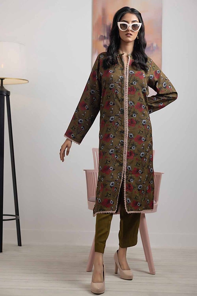 Gul Ahmed 1 Piece Printed Dhanak Unstitched Shirt WNSS-32009