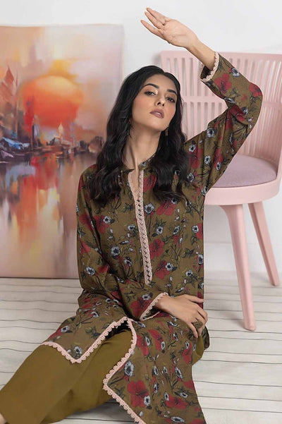 Gul Ahmed 1 Piece Printed Dhanak Unstitched Shirt WNSS-32009