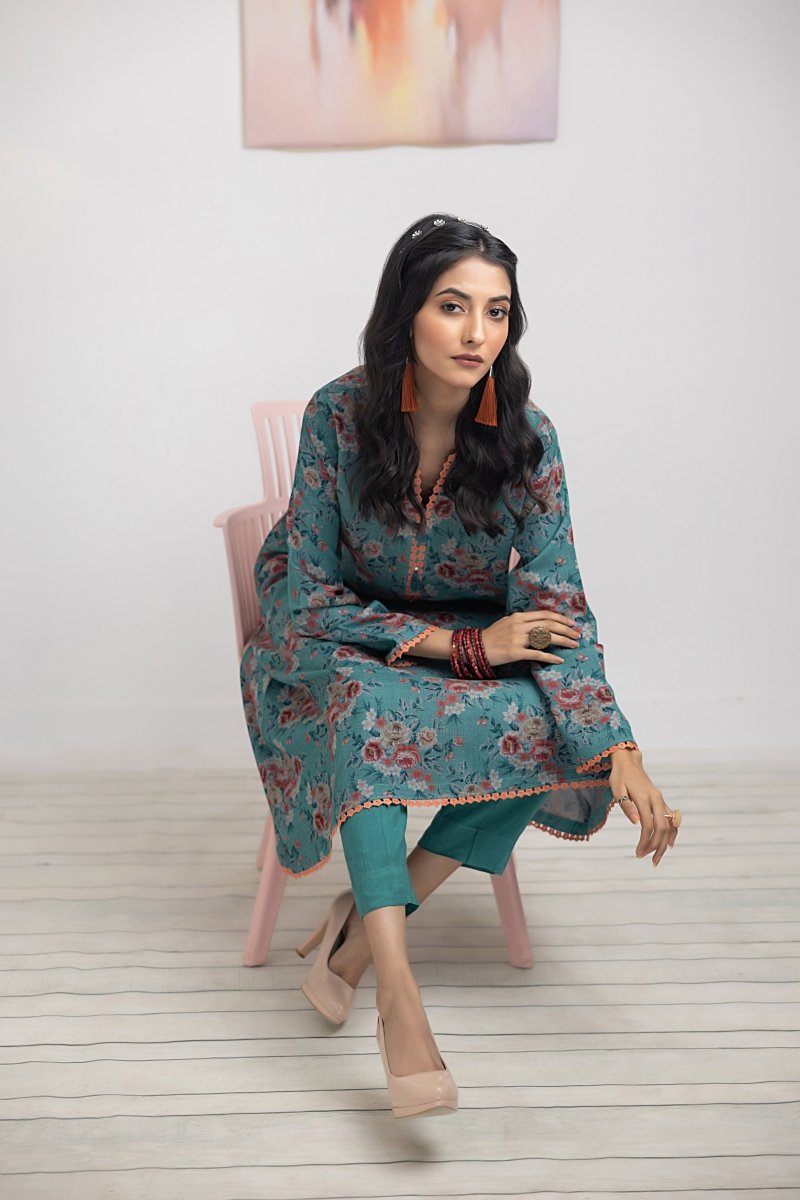 Gul Ahmed 1 Piece Unstitched Printed Dhanak Shirt WNSS-32010