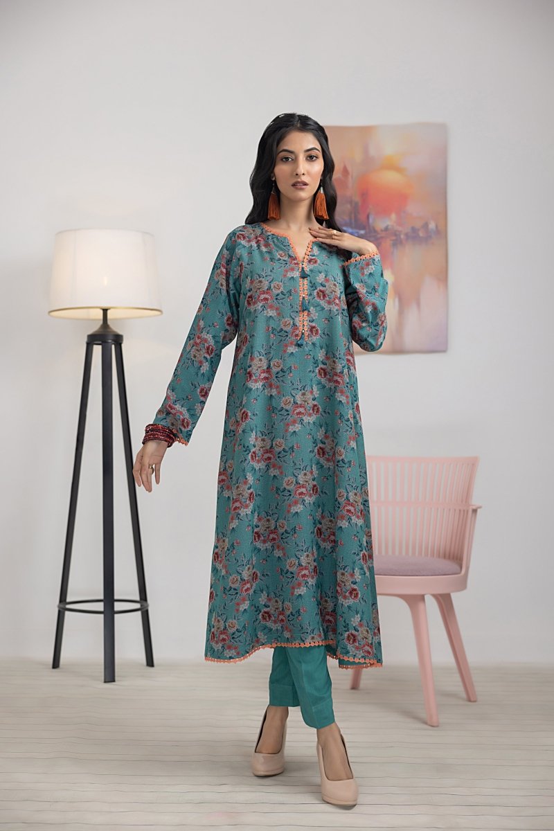 Gul Ahmed 1 Piece Unstitched Printed Dhanak Shirt WNSS-32010