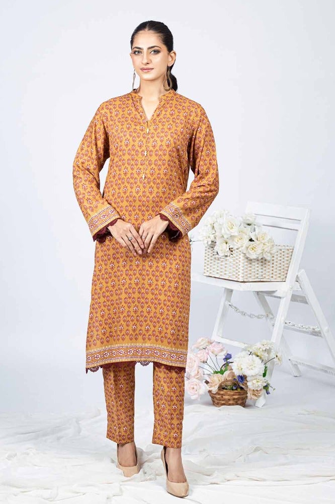 Gul Ahmed 1PC Printed Linen Unstitched Shirt WNSS-32012