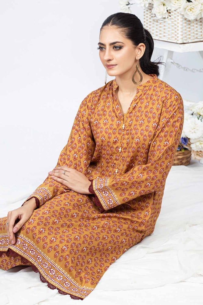 Gul Ahmed 1PC Printed Linen Unstitched Shirt WNSS-32012