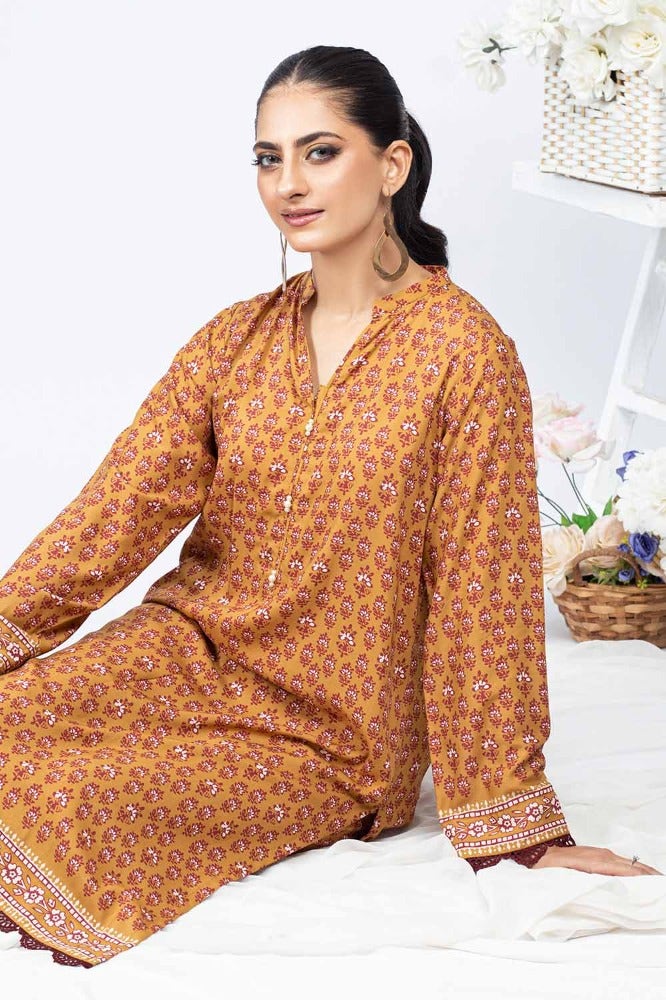 Gul Ahmed 1PC Printed Linen Unstitched Shirt WNSS-32012