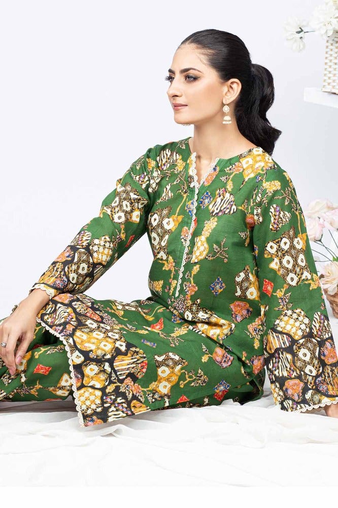 Gul Ahmed 1PC Printed Khaddar Unstitched Shirt WNSS-32014