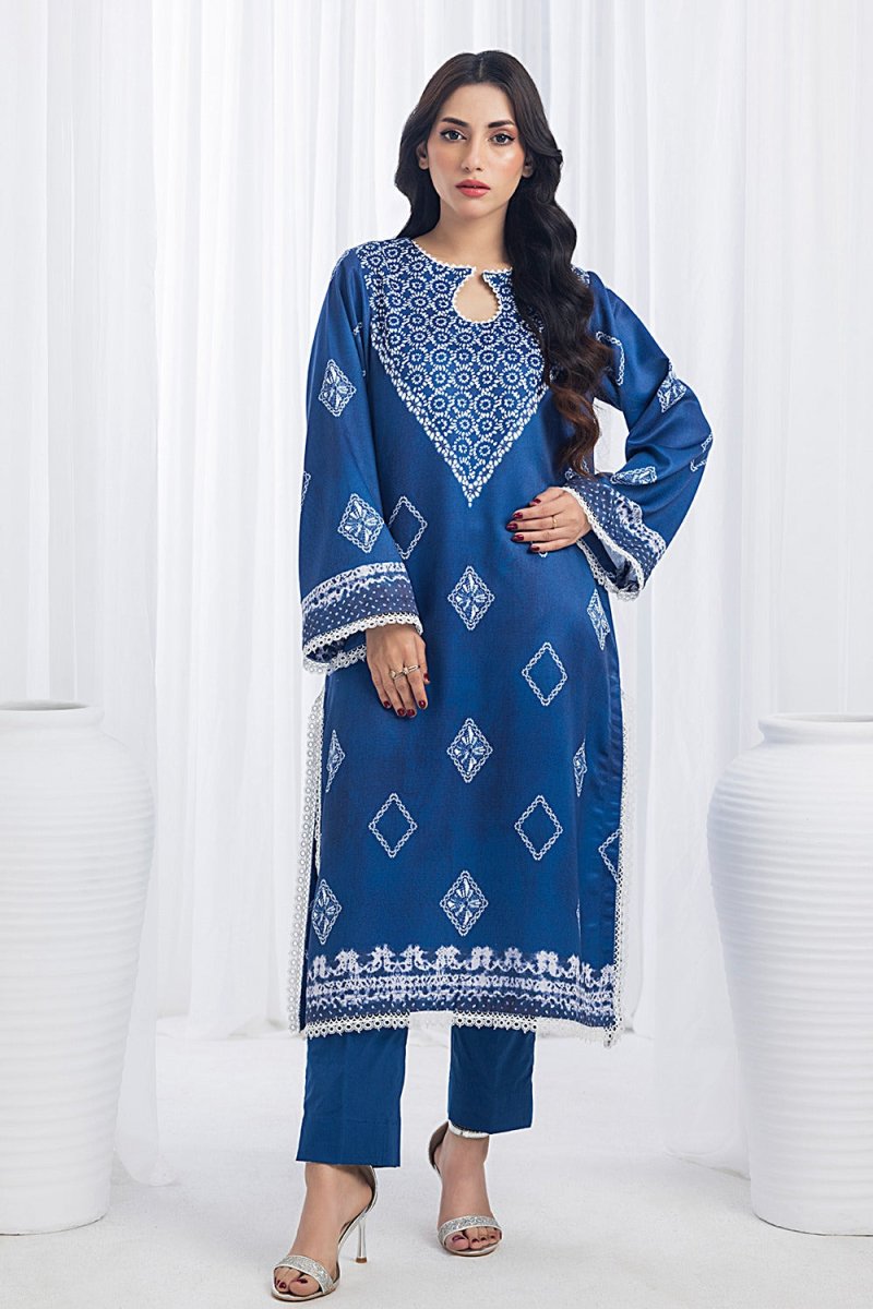 Gul Ahmed 1 Piece Unstitched Printed Twill Linen Shirt WNSS-32023