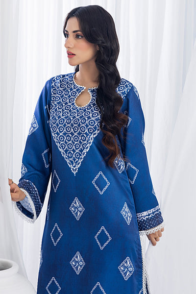 Gul Ahmed 1 Piece Unstitched Printed Twill Linen Shirt WNSS-32023