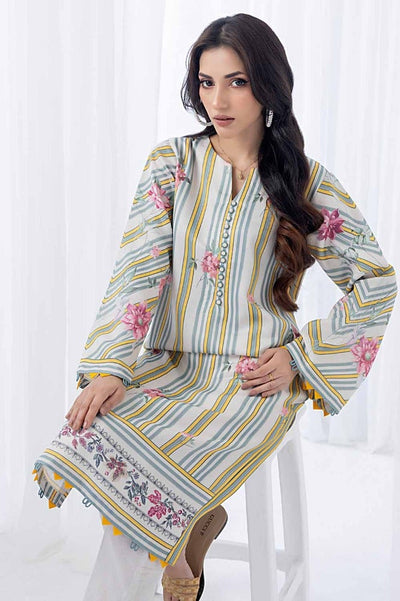 Gul Ahmed 1 Piece Printed Twill Linen Unstitched Shirt WNSS-32024