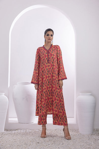 Gul Ahmed 2PC Unstitched Printed Cotail Shirt Printed Cotail Trouser WNST-32051