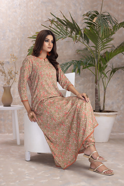 Gul Ahmed 2PC Unstitched Printed Linen Shirt Printed Linen Trouser WNST-32055