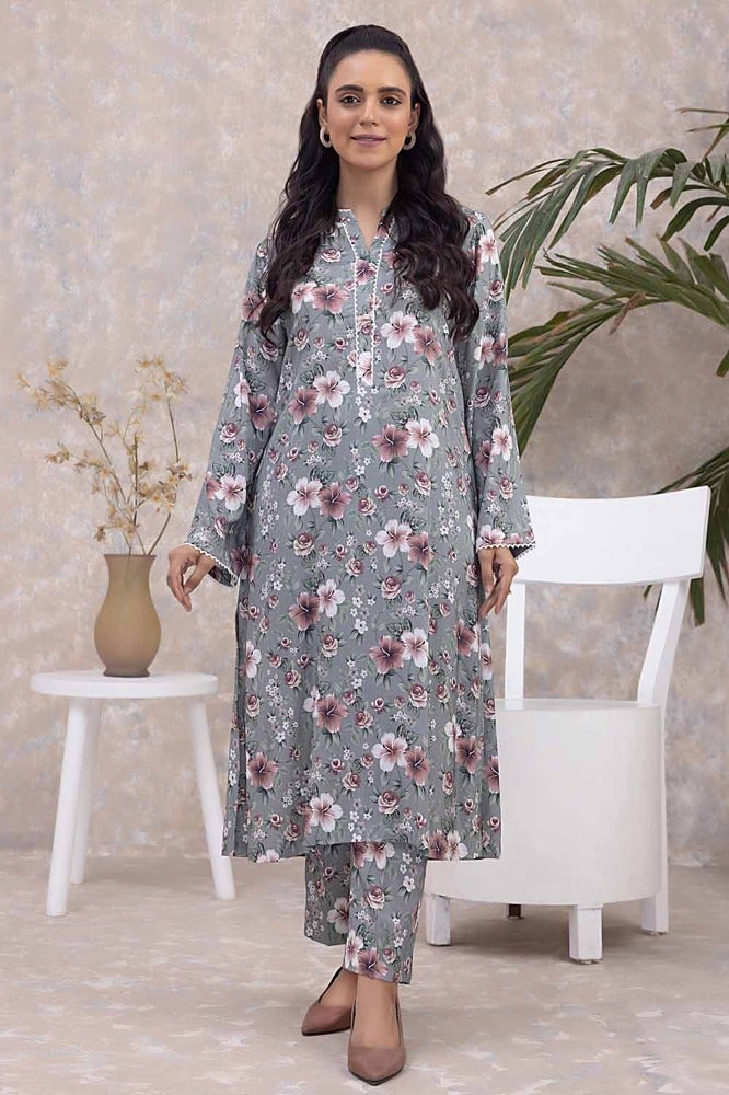 Gul Ahmed 2 Piece Linen Unstitched Suit WNST-32057