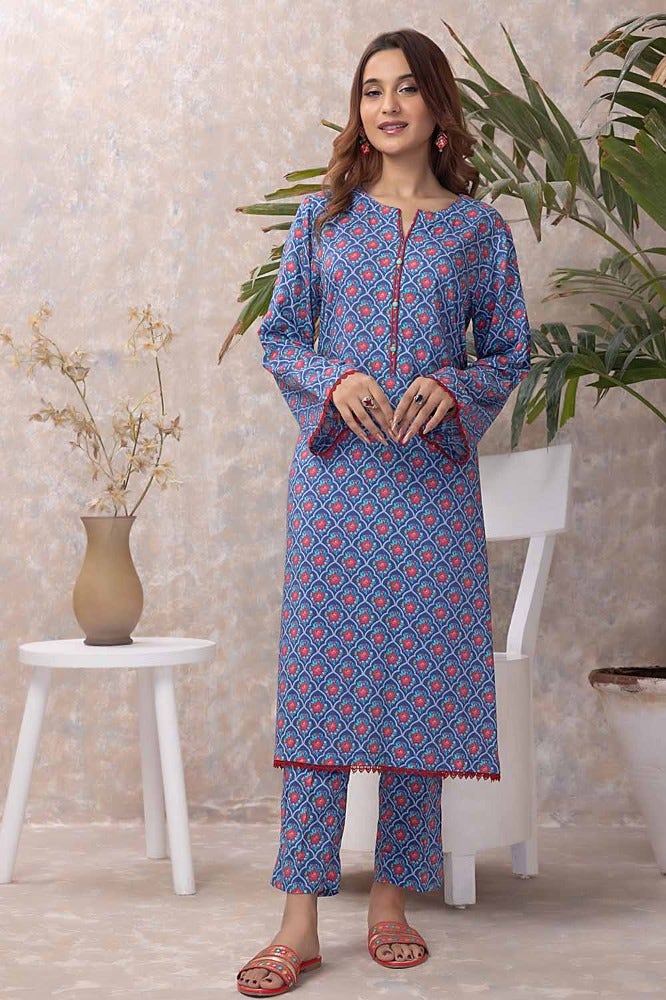 Gul Ahmed 2 Piece Linen Unstitched Suit WNST-32058