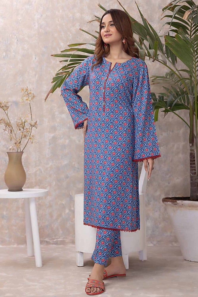 Gul Ahmed 2 Piece Linen Unstitched Suit WNST-32058