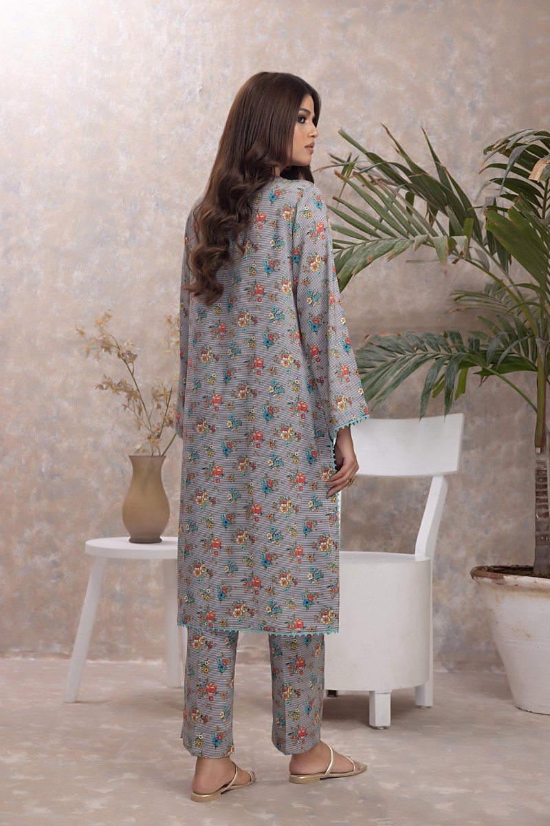 Gul Ahmed 2PC Unstitched Printed Linen Shirt Printed Linen Trouser WNST-32059