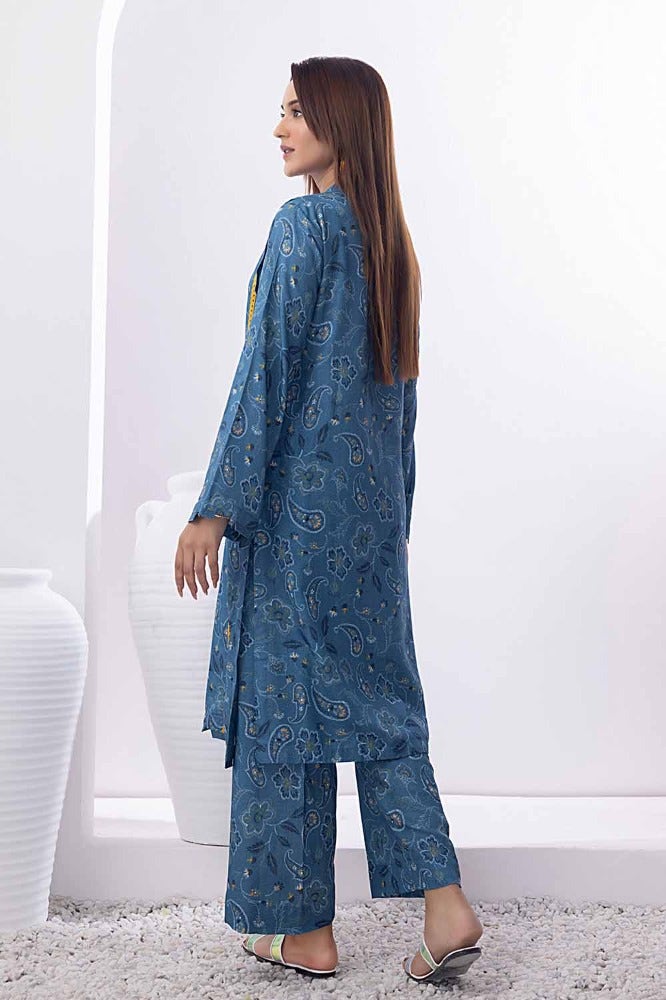 Gul Ahmed 2 Piece Printed Karandi Unstitched Suit WNST-32065