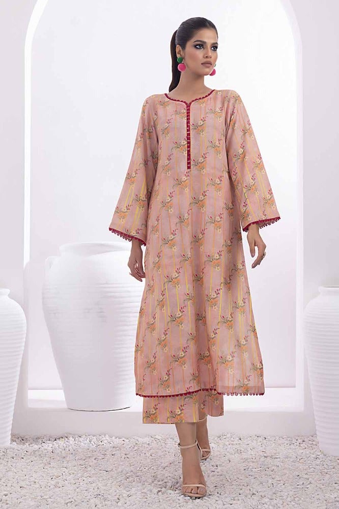 Gul Ahmed 2 Piece Printed Karandi Unstitched Suit WNST-32067