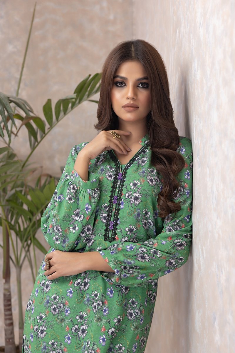 Gul Ahmed 2PC Unstitched Printed Karandi Shirt Printed Karandi Trouser WNST-32068