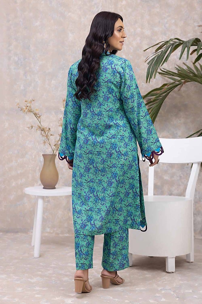 Gul Ahmed 2 Piece Printed Karandi Unstitched Suit WNST-32069