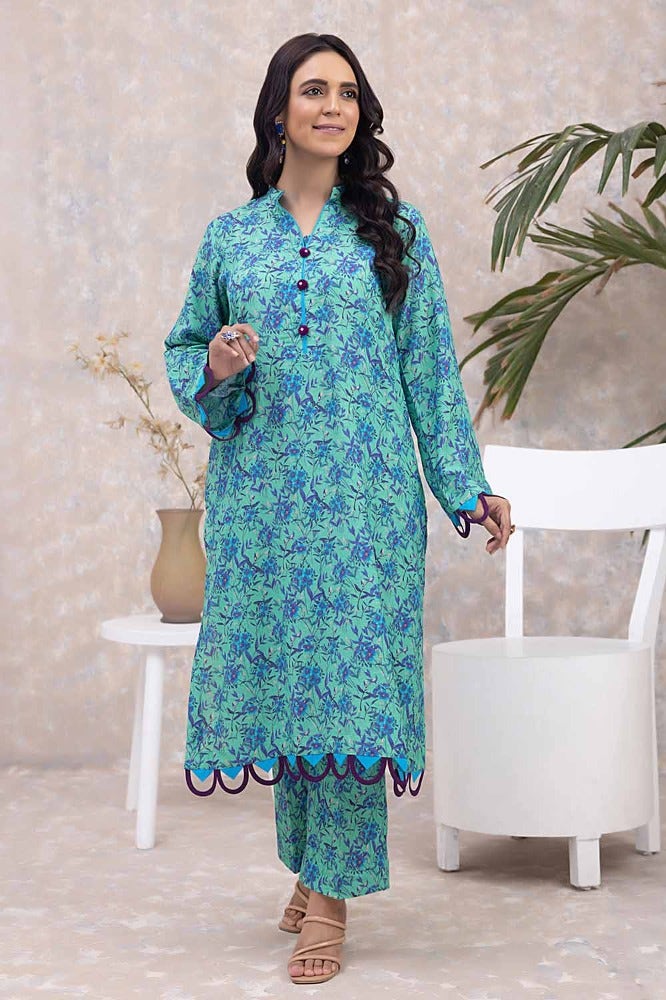 Gul Ahmed 2 Piece Printed Karandi Unstitched Suit WNST-32069