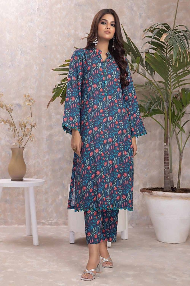 Gul Ahmed 2 Piece Printed Karandi Unstitched Suit WNST-32070