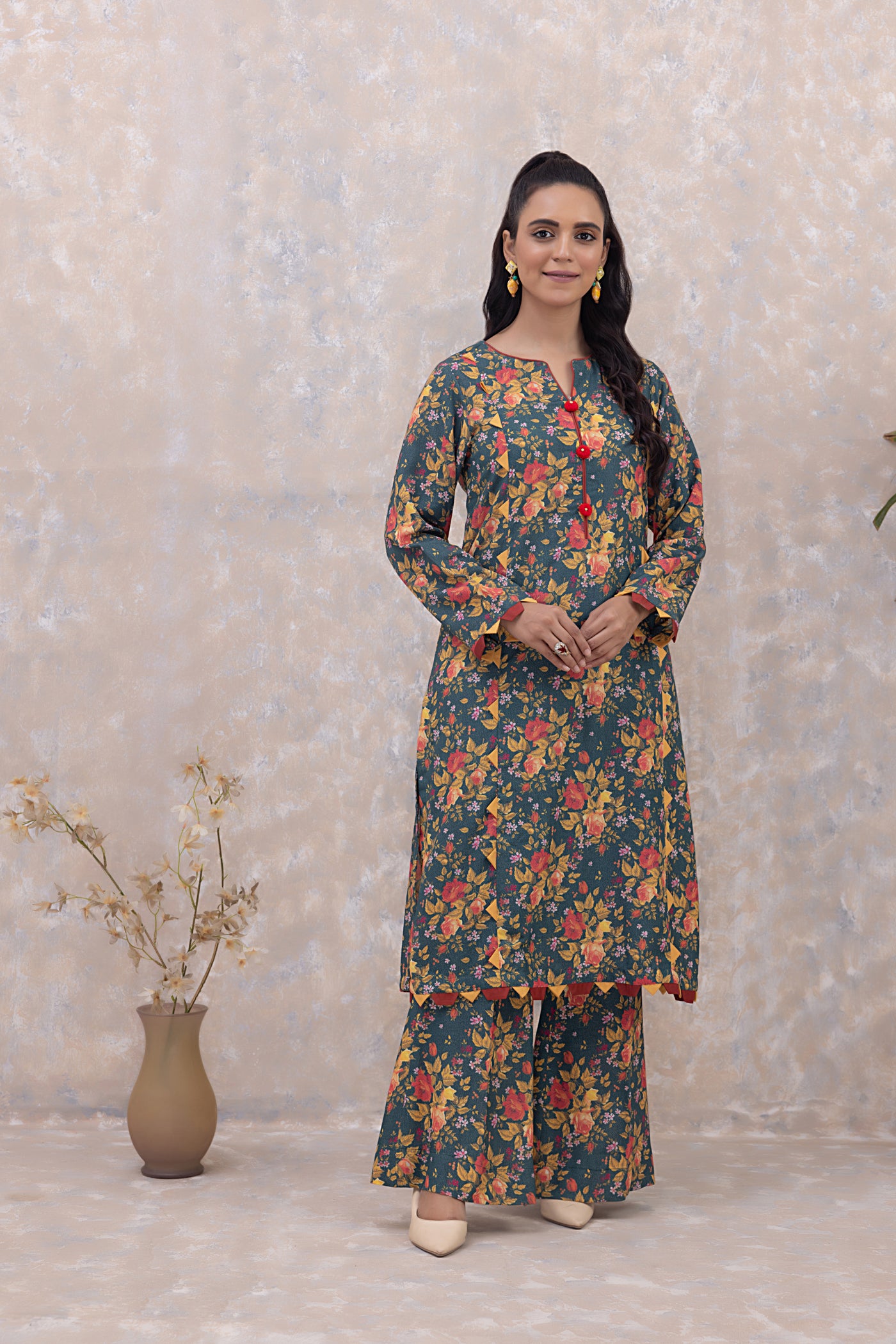 Gul Ahmed 2PC Unstitched Printed Karandi Shirt Printed Karandi Trouser WNST-32075