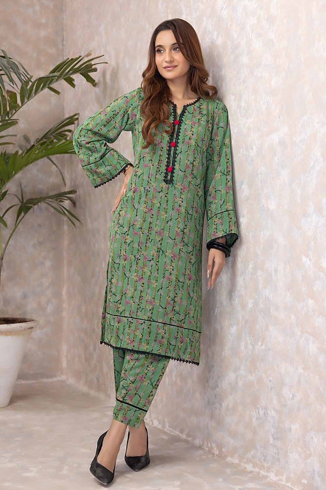 Gul Ahmed 2 Piece Printed Dhanak Unstitched Suit WNST-32077