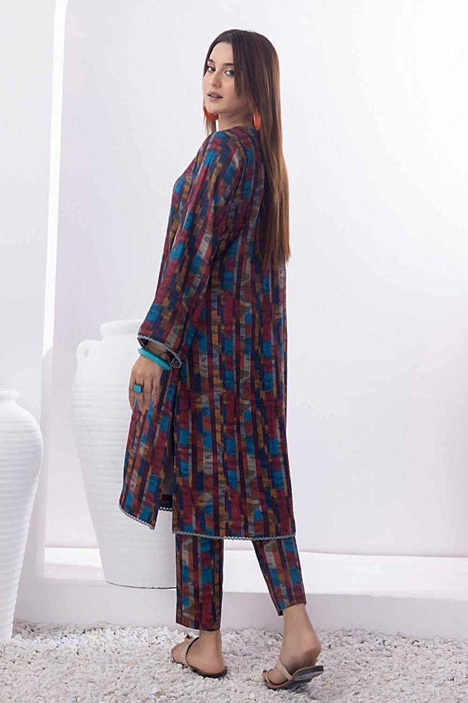 Gul Ahmed 2PC Printed Dhanak Stitched Suit WNST-32078